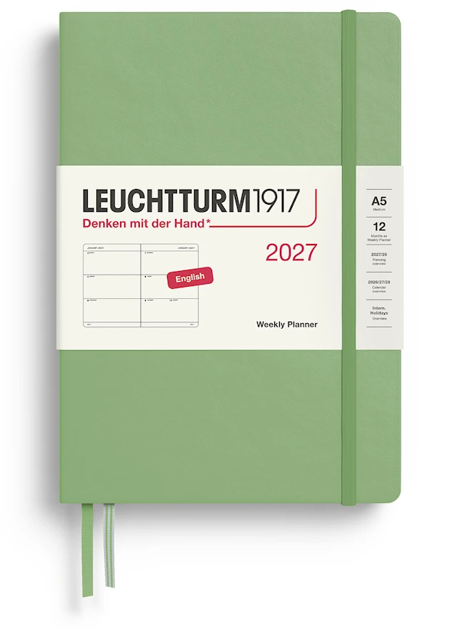 Weekly PLANNER 2027 A5 Hard Sage Leuchtturm1917