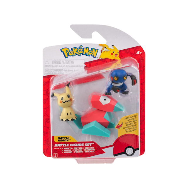 Tuotekuva 5 - Mimikyu/Porygon/Croagun-figuurit, 3 pakkaus Pokémon
