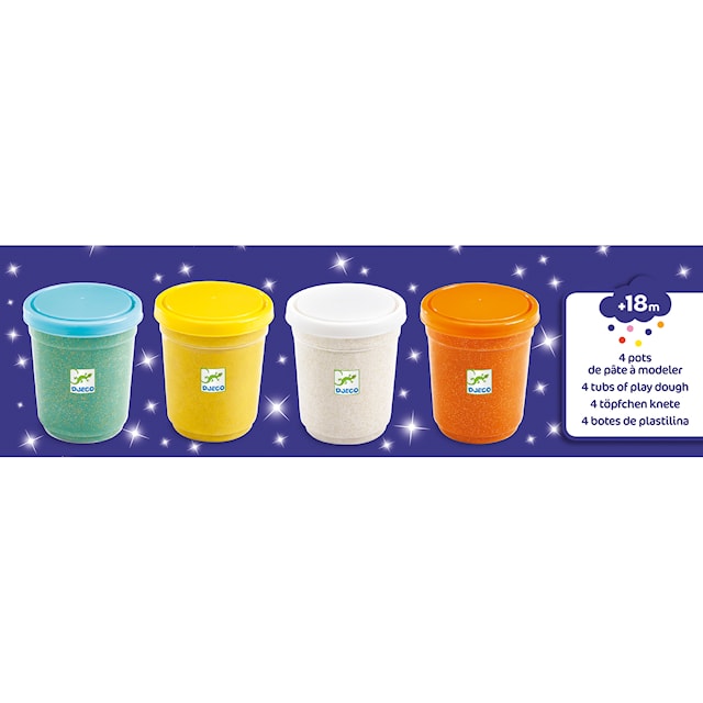Produktbild 2 för Glitter-Lera 4 Burkar Djeco