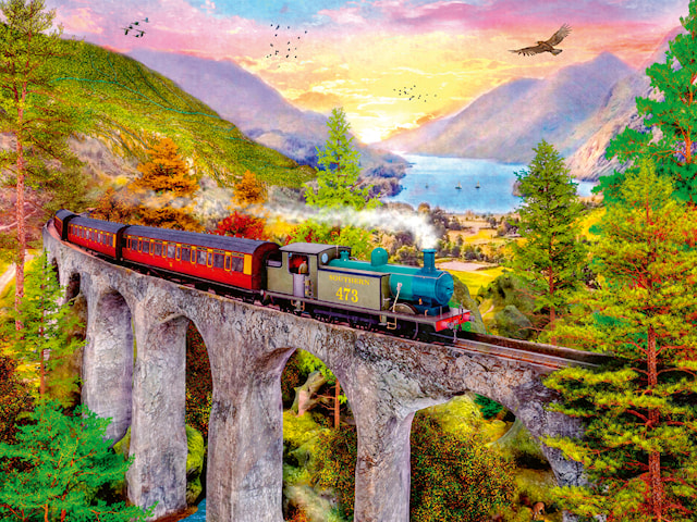 Tuotekuva 3 - Palapelit Autumn Viaduct 1500 palaa, Ravensburger