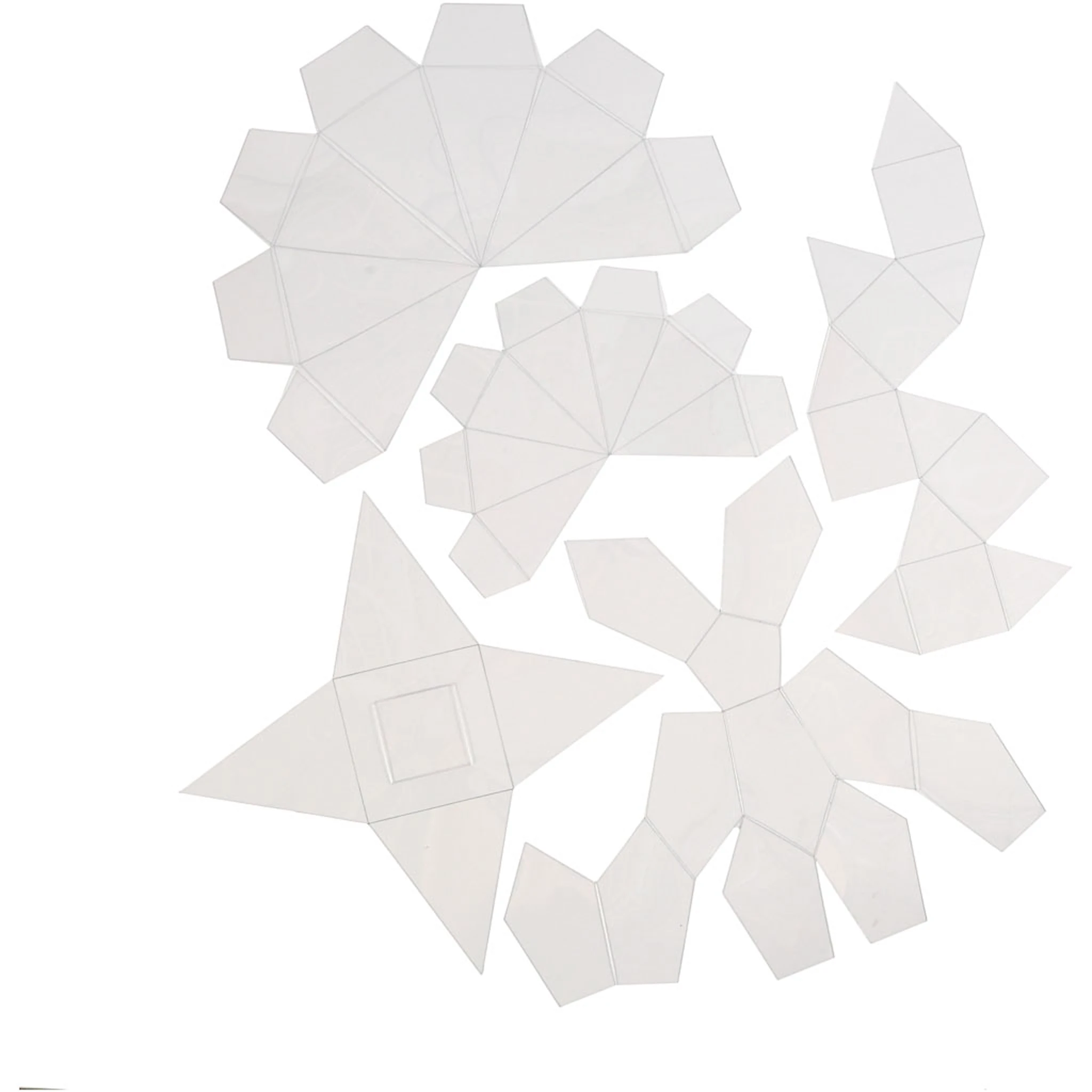 Tuotekuva ille Muottiarkit, geometriset muodot, Kork. 6-13 cm, kuulto, 5 kpl/ 1 pkt