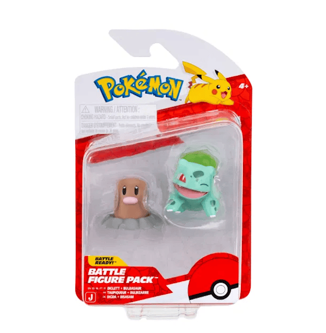 Tuotekuva 2 - Figuurisetti 2 kpl Diglett/Bulbasaur Pokémon