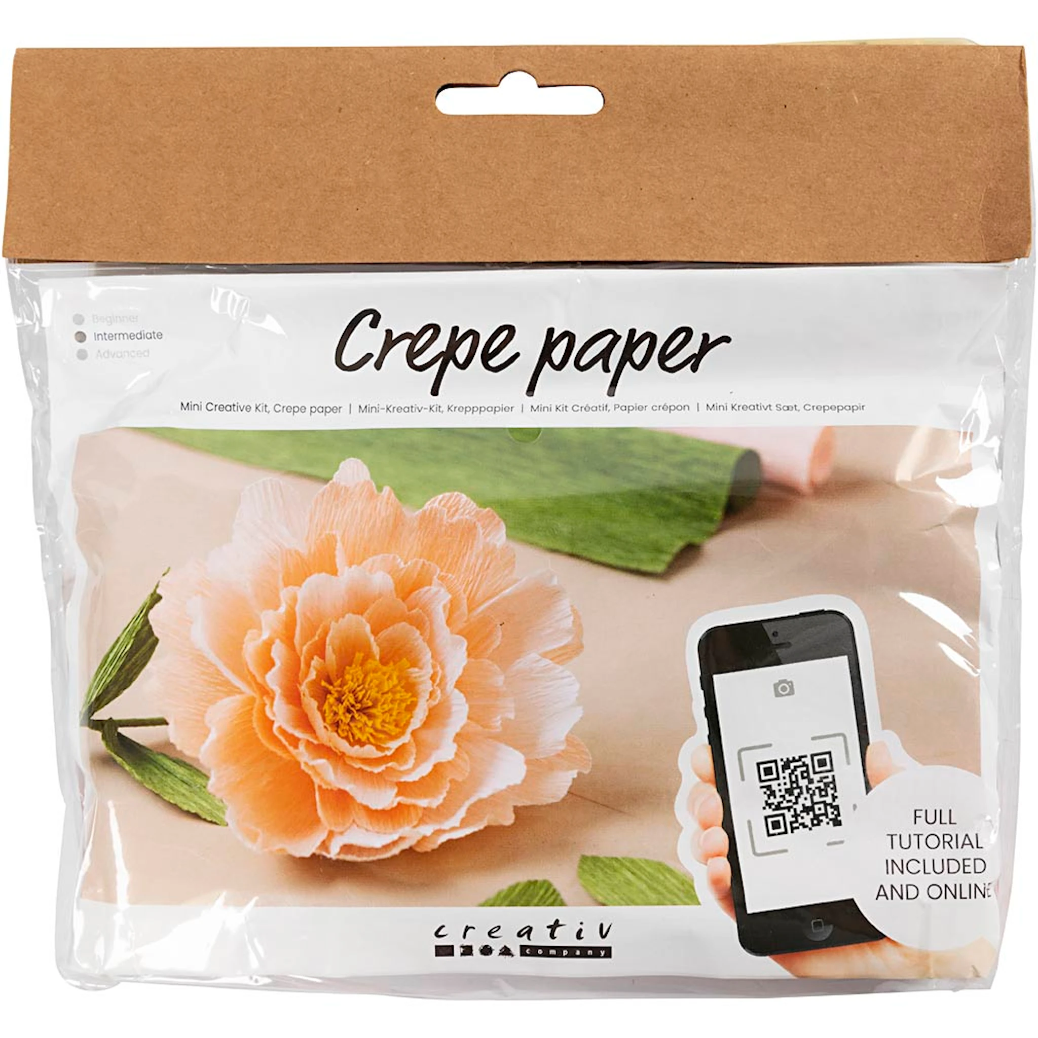 Produktbilde for Mini DIY Kit Kreppapir, Peon, Strekk-/krep: 180%, 105 g, 1 pk.