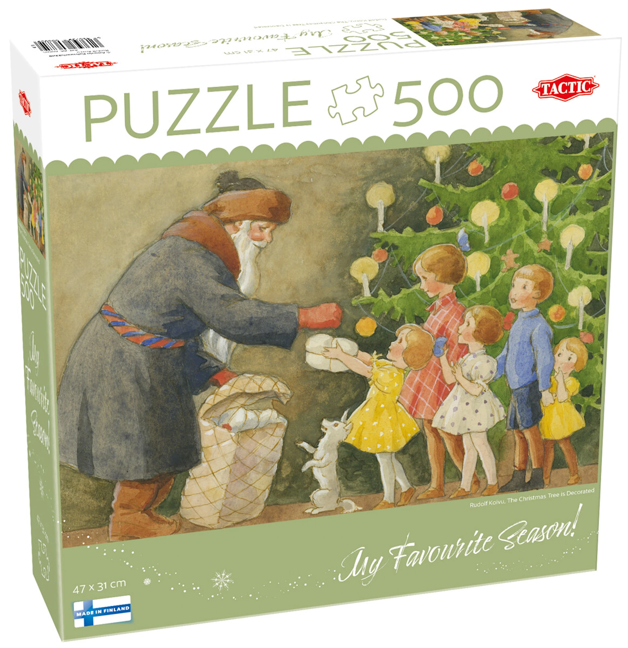 Produktbilde for 500 Brikker Puslespill Juletreet Blir Pyntet Tactic