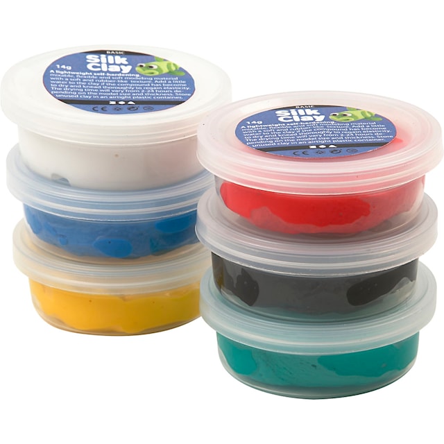 Produktbilde 3 for Silk Clay®, standardfarger, 6x14 g/ 1 pk.