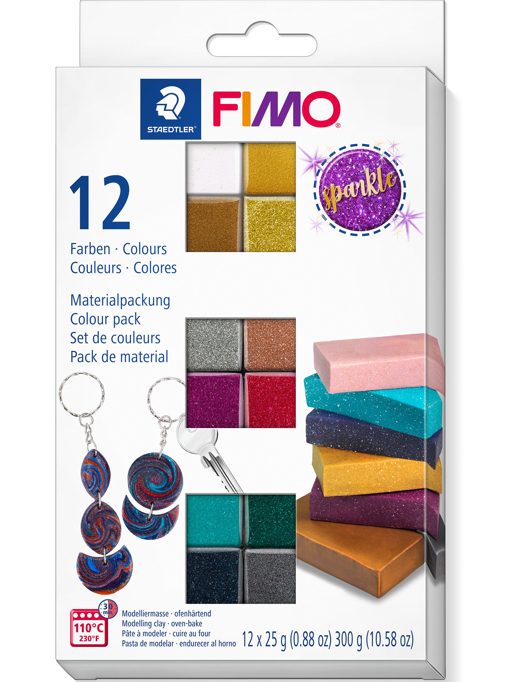 FIMO Effect Set Lera Sparkle 12x25g Staedtler