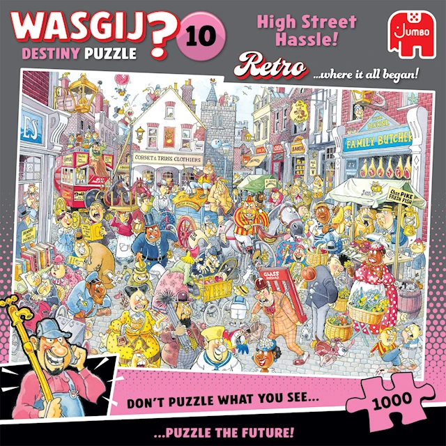 Wasgij Retro Destiny 10 - High Street Hassle! -palapeli, 1000 palaa