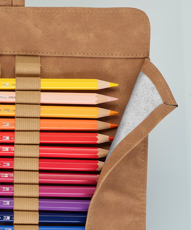 Produktbild 2 för Pennfodral hoprullbart i skinnimitation Faber Castell