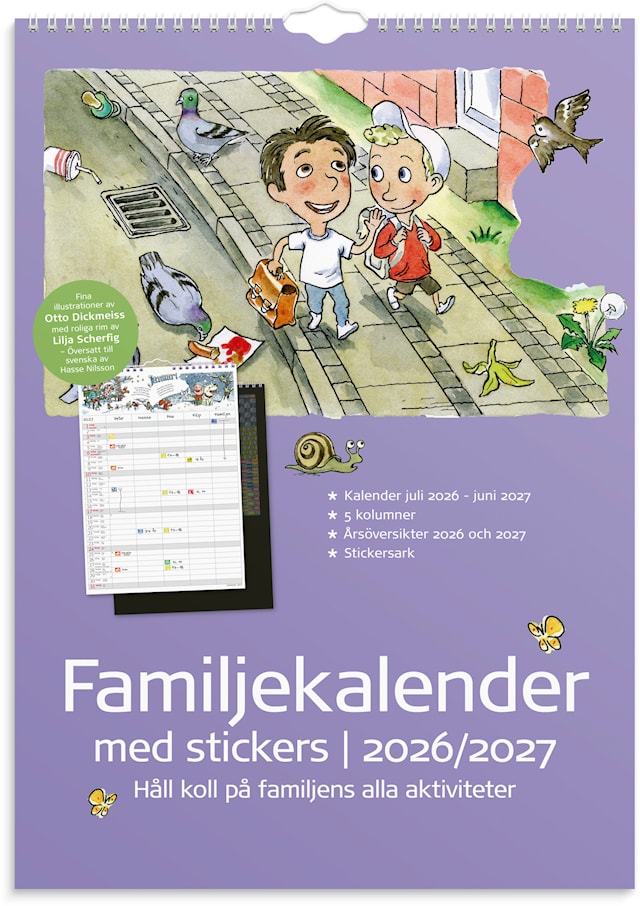 Familjekalender 26/27 Stickers Burde