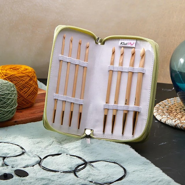 Produktbilde 2 for KnitPro Bamboo tunisisk heklenål- Set