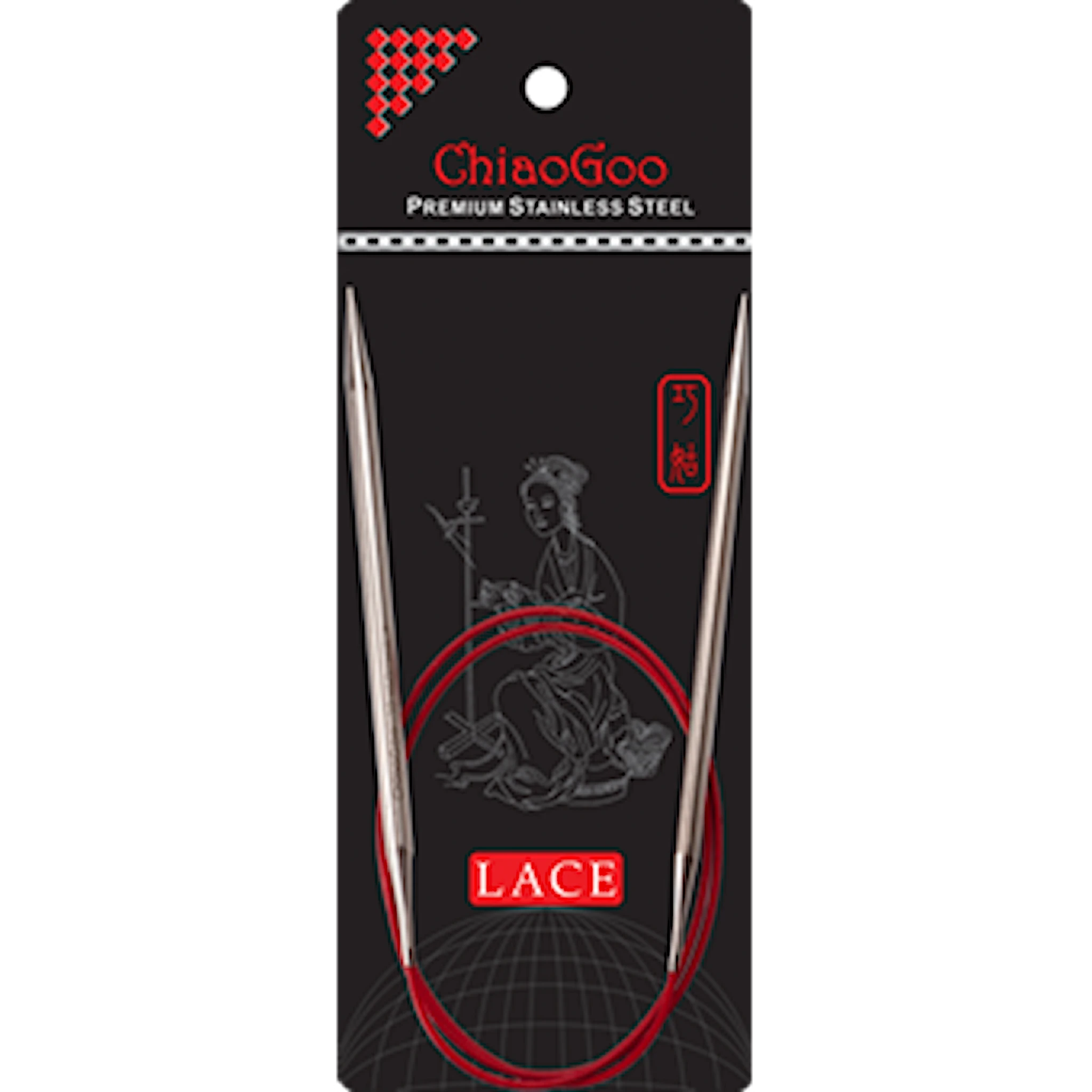Produktbild för SS Red Circular Rundsticka 60 cm/10 mm Chiaogoo