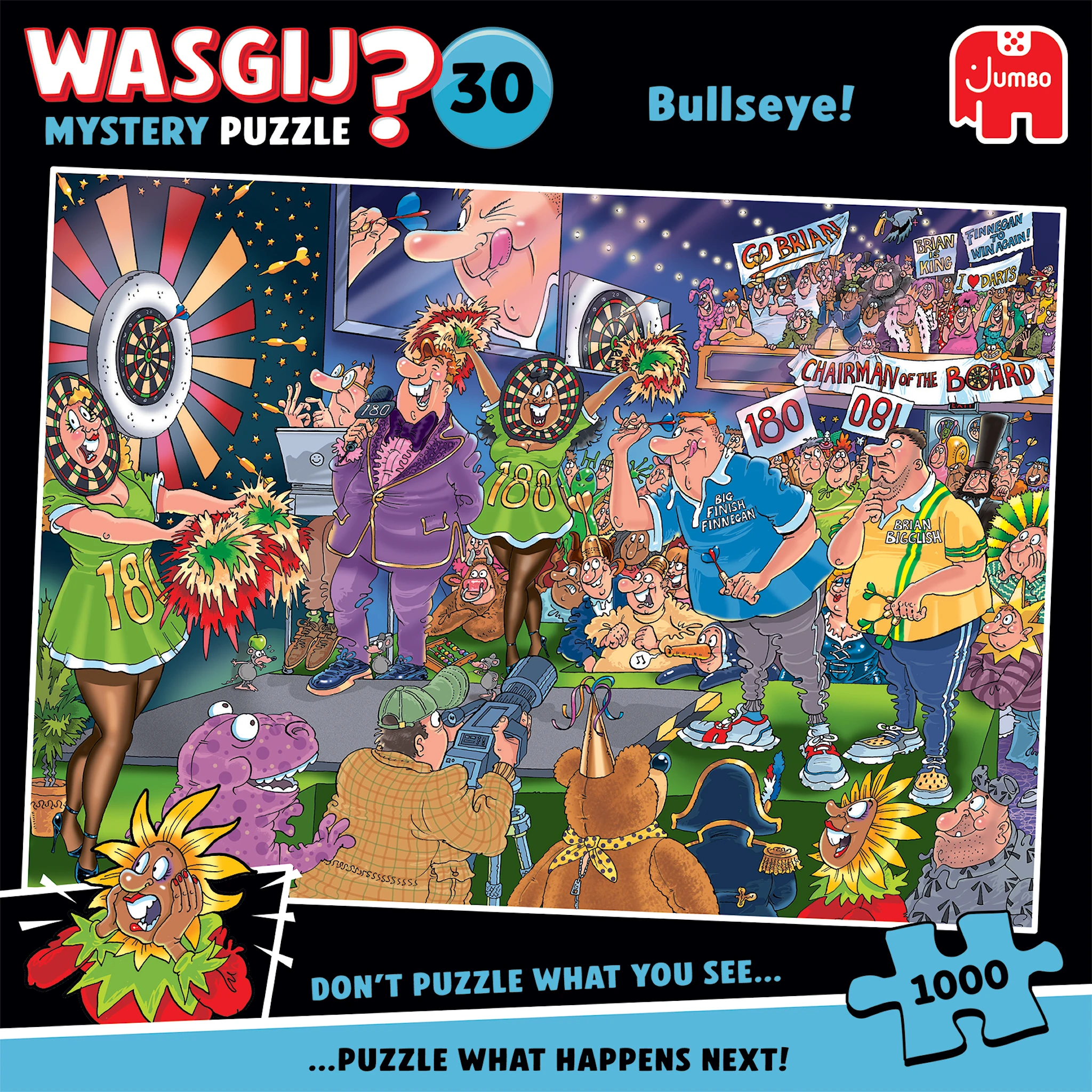 Produktbild för Wasgij Mystery 30 - Bullseye! Pussel 1000 bitar