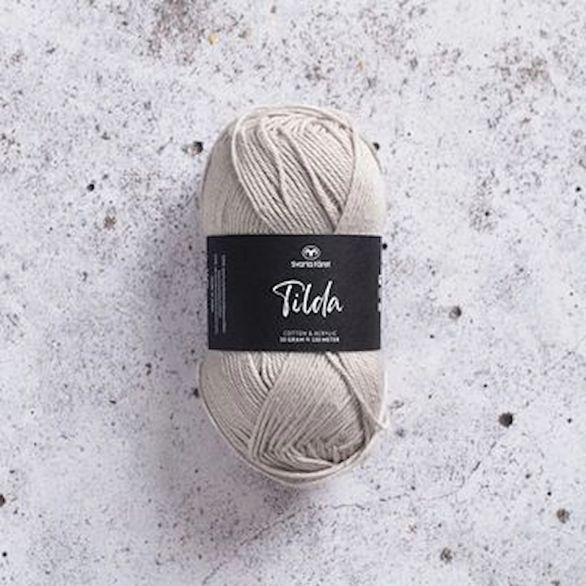 Produktbild för Tilda Garn Bomullsmix 50g Svarta Fåret
