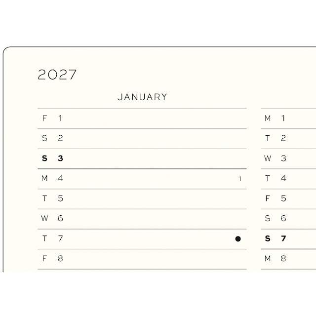 Produktbilde 4 for Weekly Planner & Notebook 18m 26-27 A5 Soft Black Leuchtturm1917