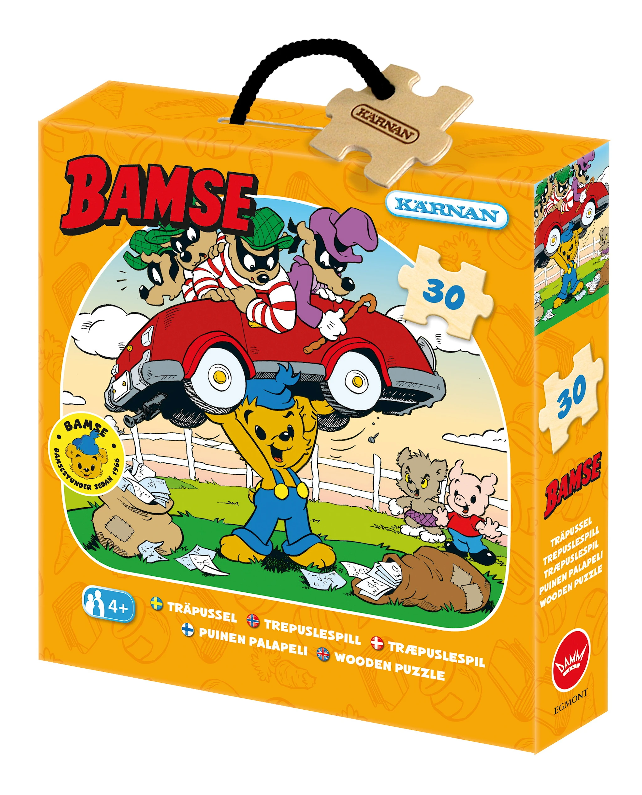 Produktbild för Bamse SkurkBarnpussel TräBarnpussel 30 Bitar Kärnan