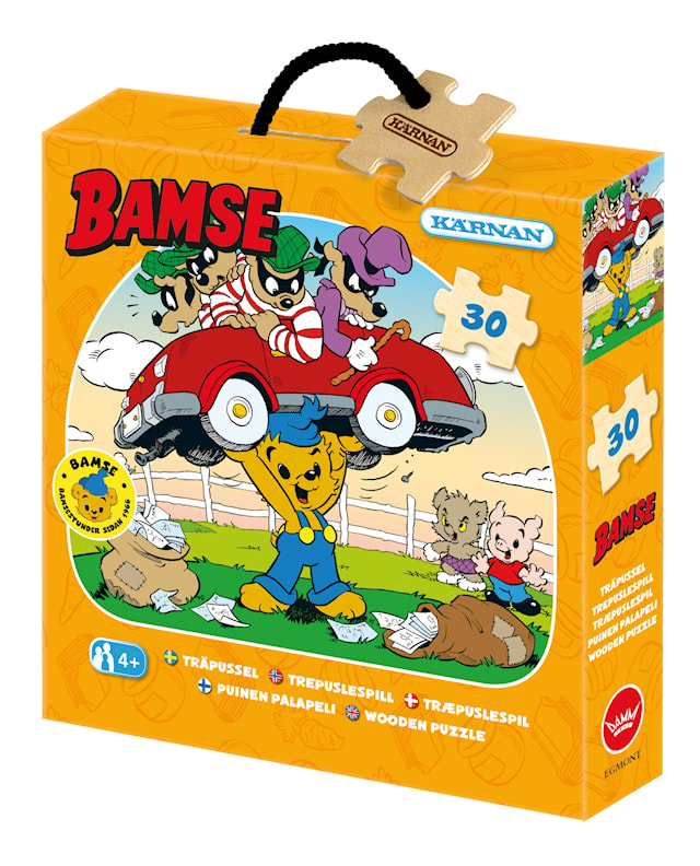 Bamse SkurkBarnpussel TräBarnpussel 30 Bitar Kärnan