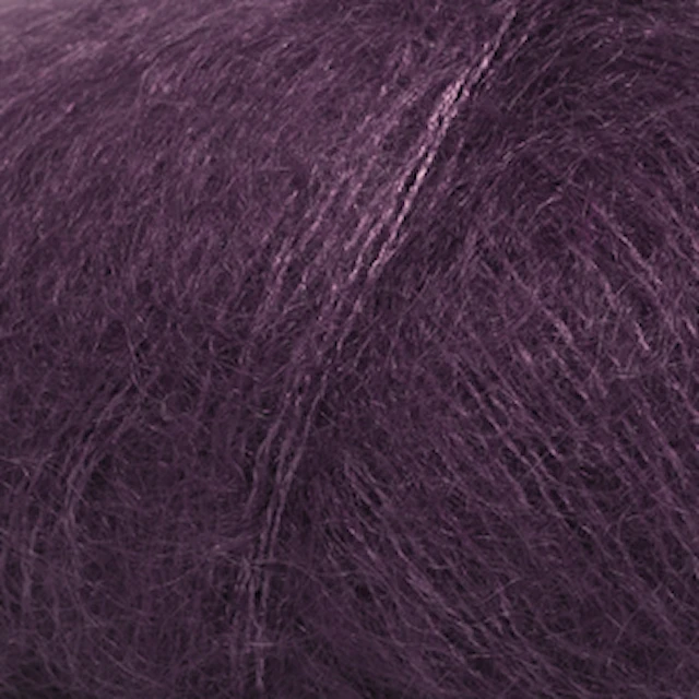 Kid- Silk Uni Color Garn Mohair Silke 25 g mörk lila 16 Drops