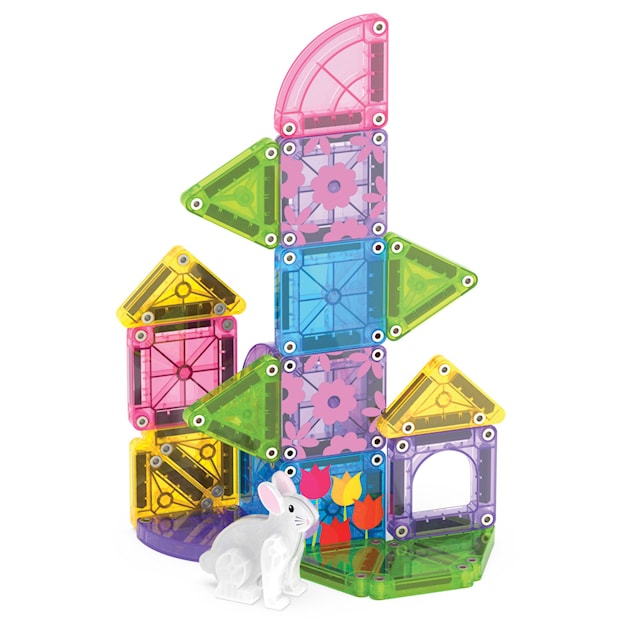 Tuotekuva 3 - Kevätpuutarhan matkasetti MicroMags, 24 osaa, Magna-Tiles