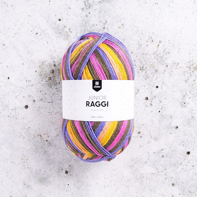 Produktbilde 1 for Junior Raggi Garn Ullmiks 100 g Orchard Band (68438) Järbo