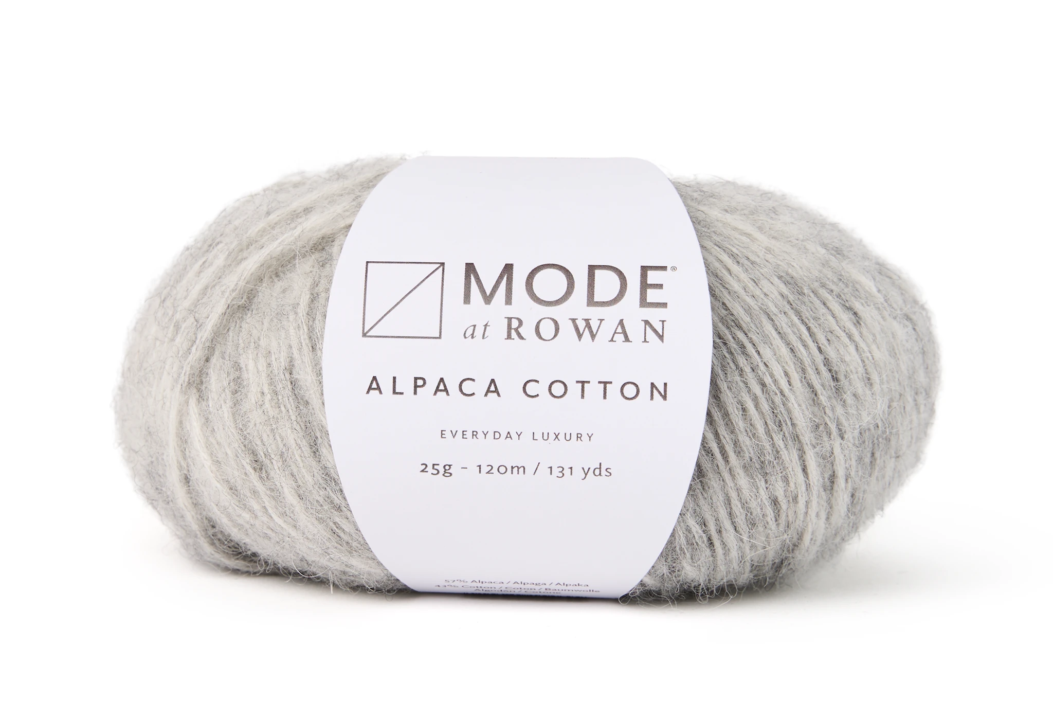 Tuotekuva ille Alpaca Cotton sekoitelanka, 50 gr Feather Grey melange 013, Mode at Rowan