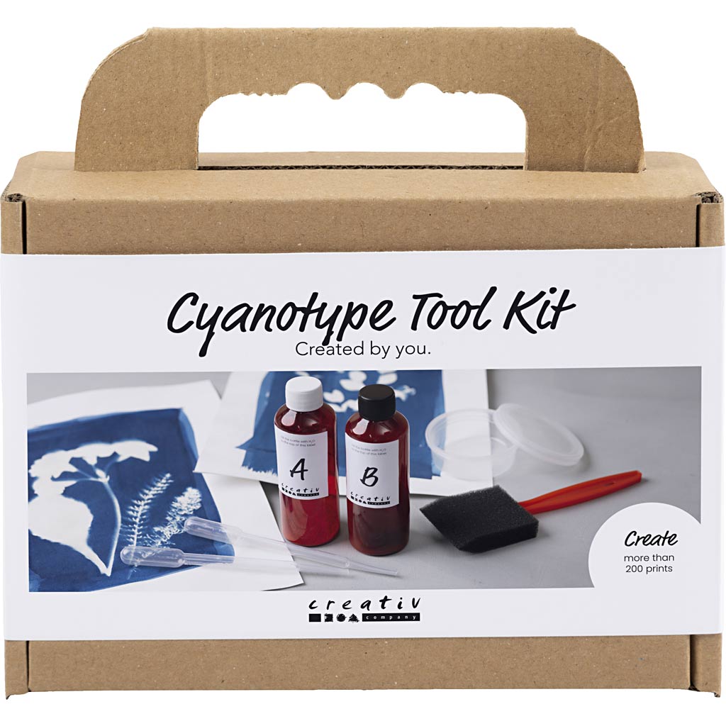 Verktygskit för Cyanotypi, Tillbehör, blå, 1 förp.