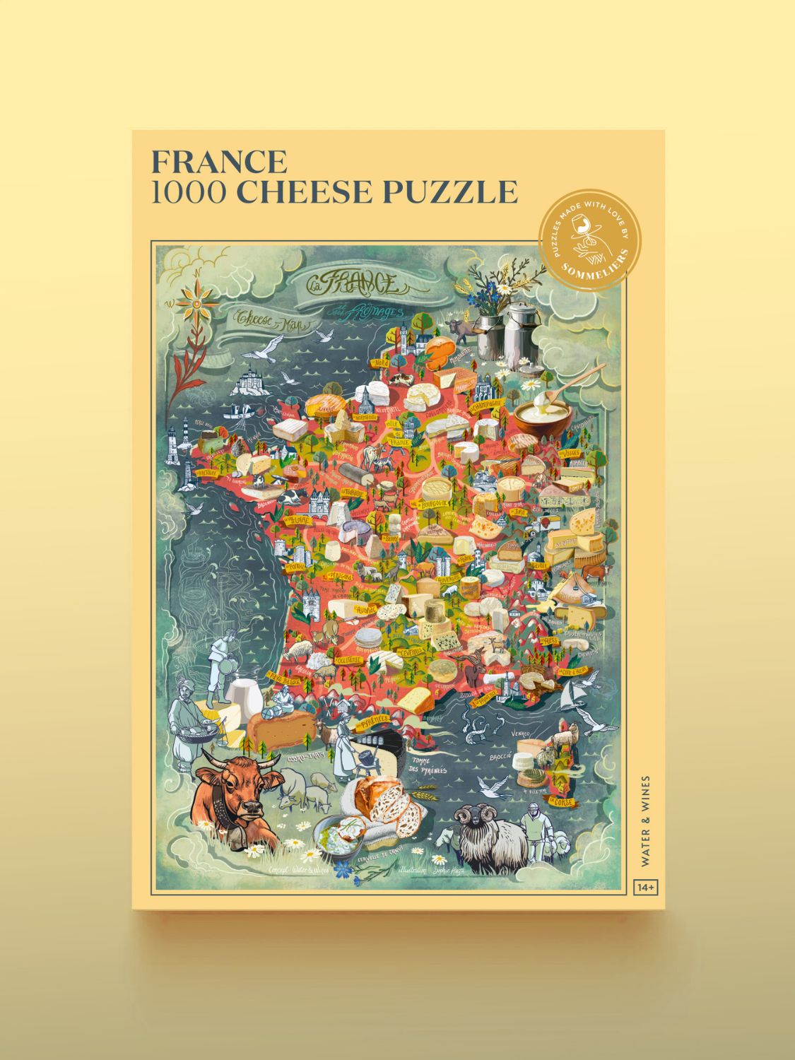 Palapelit French Cheese 1000 palaa, Water & Wines