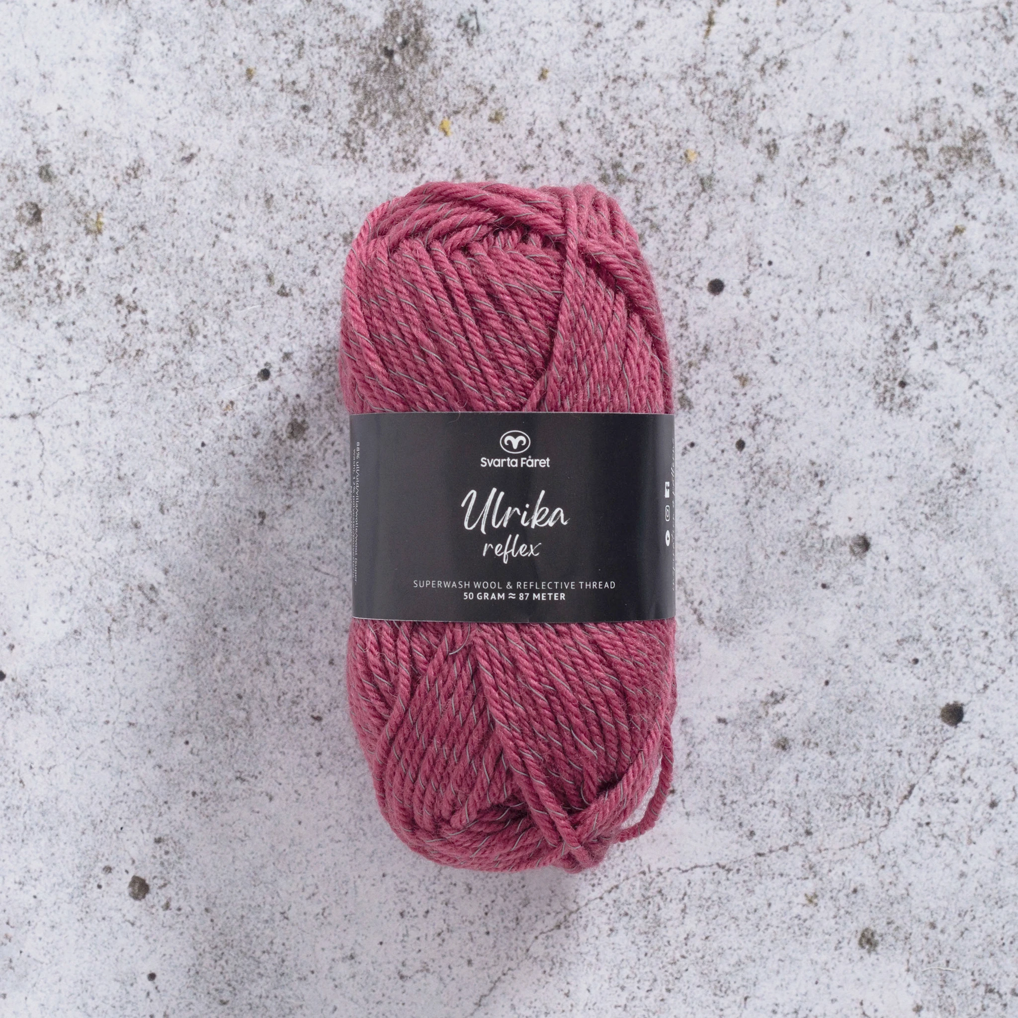 Produktbilde for Ulrika Reflex Garn Ullmiks 50 g Svarta Fåret
