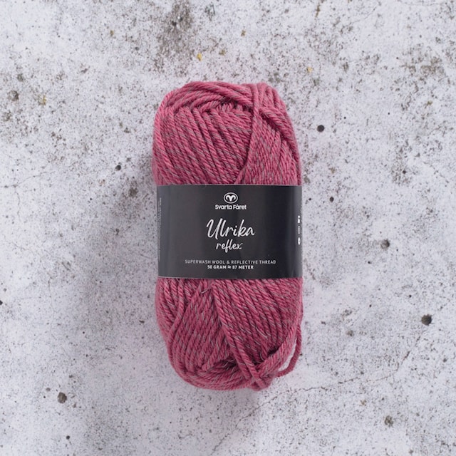 Ulrika Reflex Garn Ullmix 50 g Tegelrosa Svarta Fåret