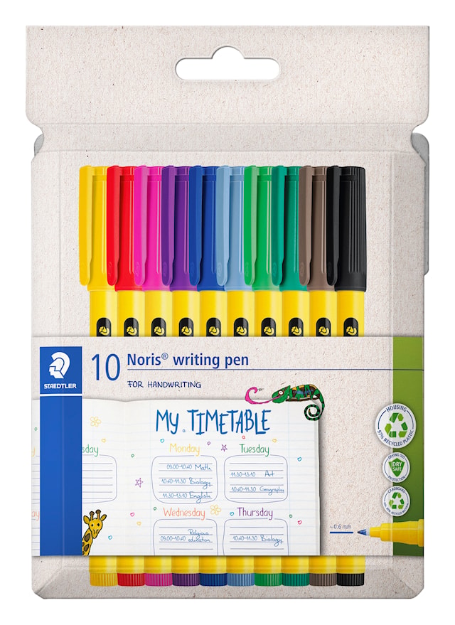 Produktbilde 1 for Noris Fineliner 0,6 MM 10-pakning Staedtler