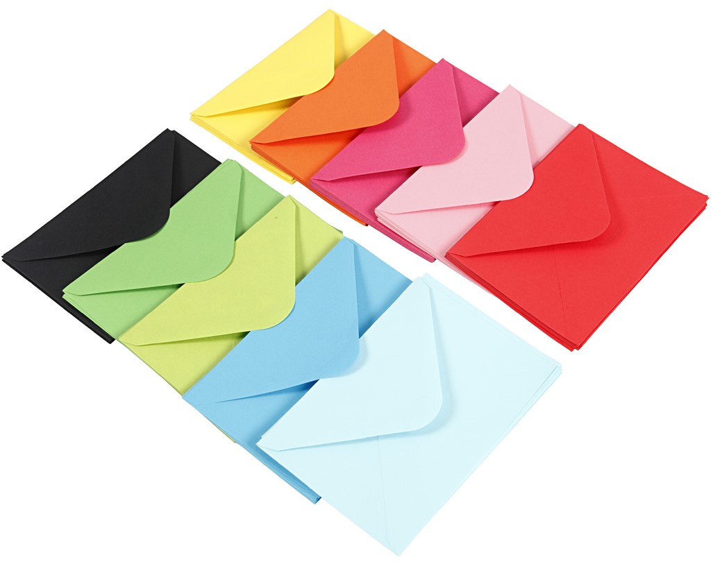 Kuvert Olika färger 11,5 x 16 cm 100-pack