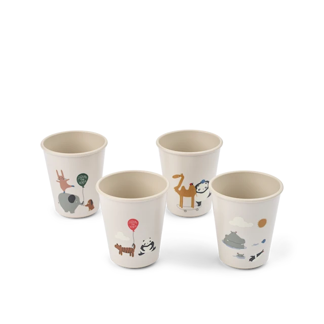 Lana Mugs 4-pack Around the world/Sandy Liewood