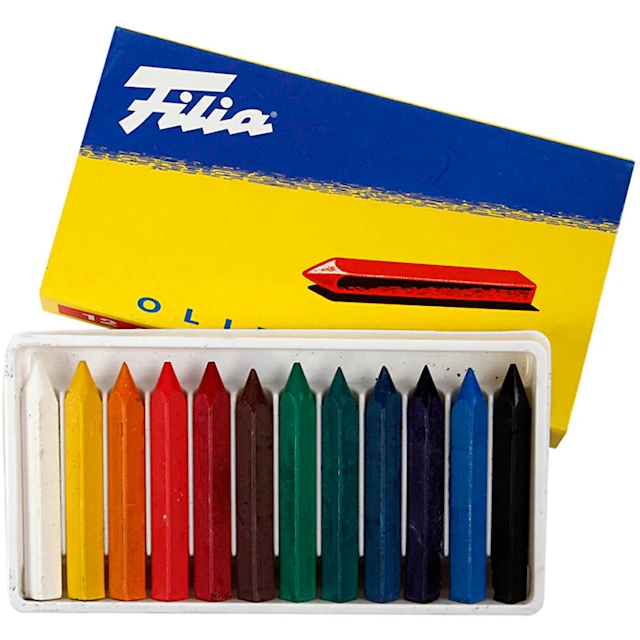 Filia öljyväriliidut, pit. 6 cm, 7x7 mm, 12 kpl, 1 pkk