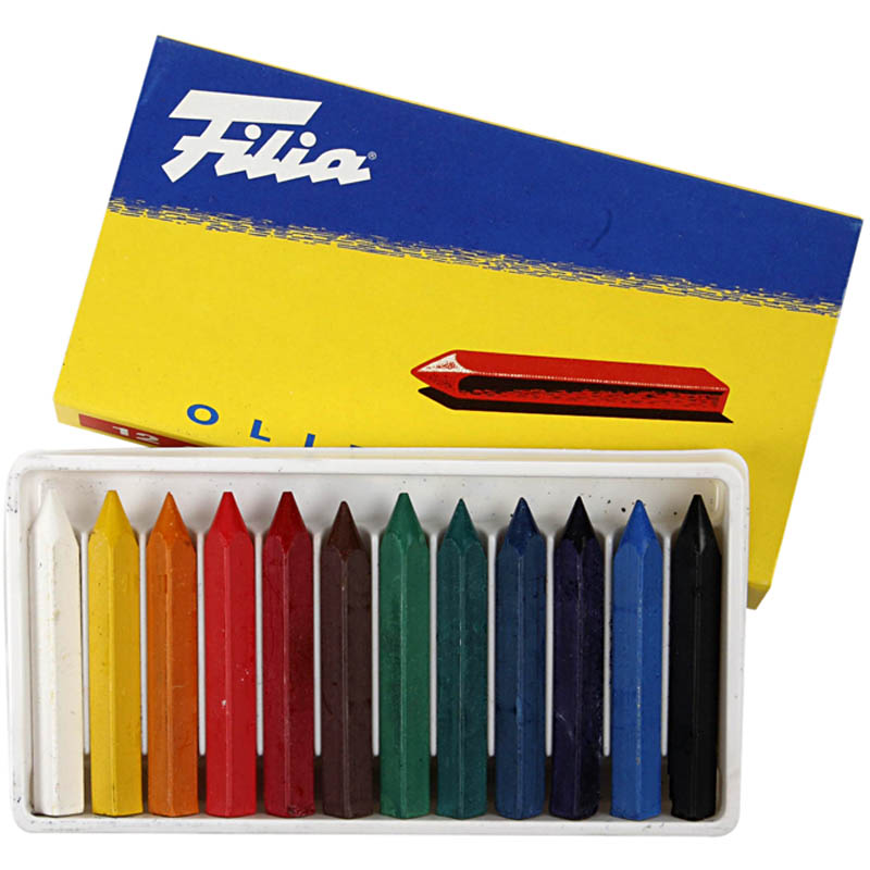 Kritor Oljepastell 7x7 mm 12 Färger