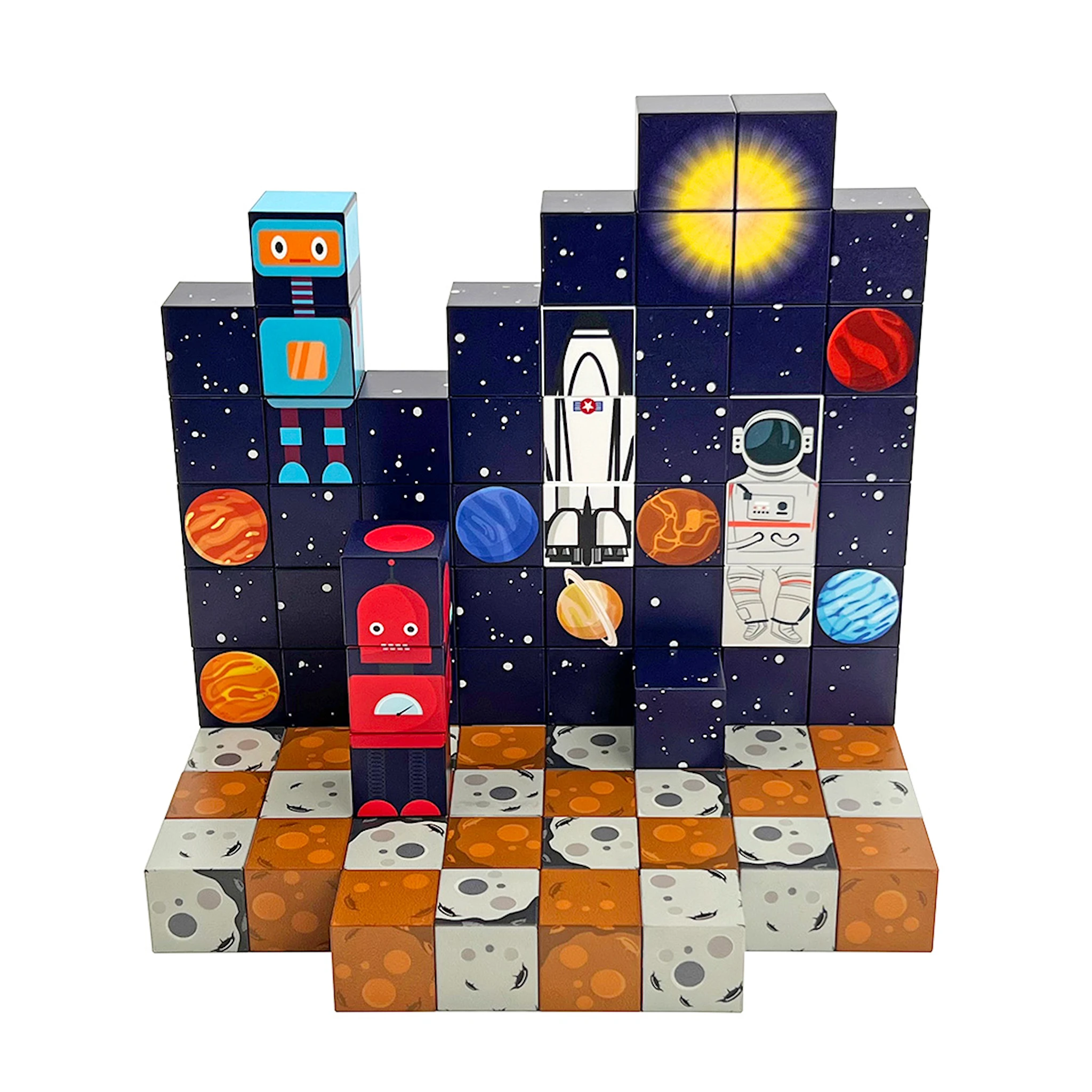 Produktbilde for Magnetiske byggeklosser Space 86 deler