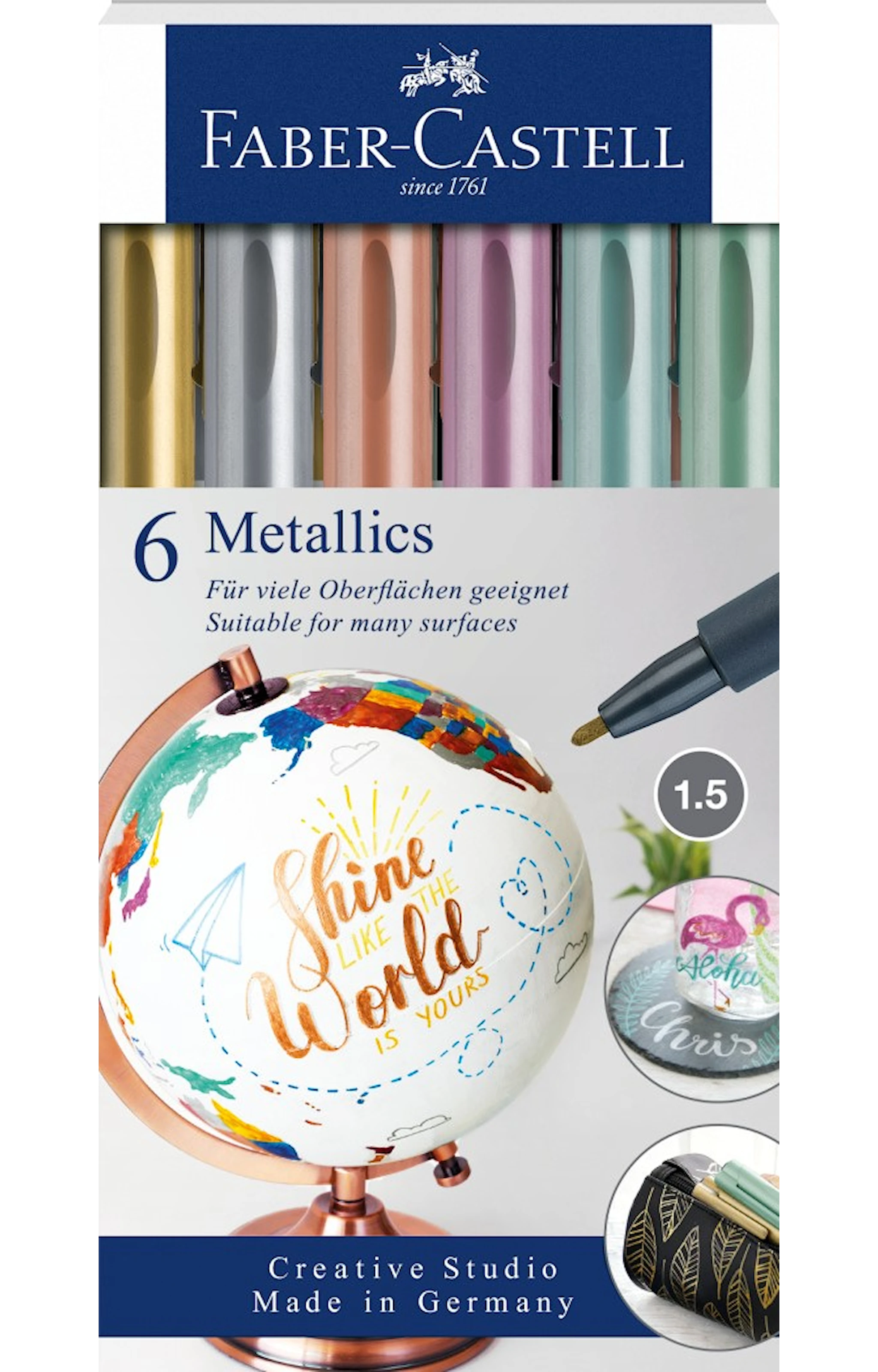 Produktbild för Metallic marker 6-p, Faber-Castell
