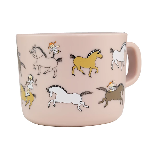 Pippi Cirkus Mugg med Handtag Rosa Rätt Start
