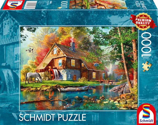Water Mill In Autumn Pussel 1000 Bitar Schmidt