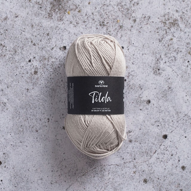 Tilda Garn Bomullsmix 50 g Beige 524 Svarta Fåret