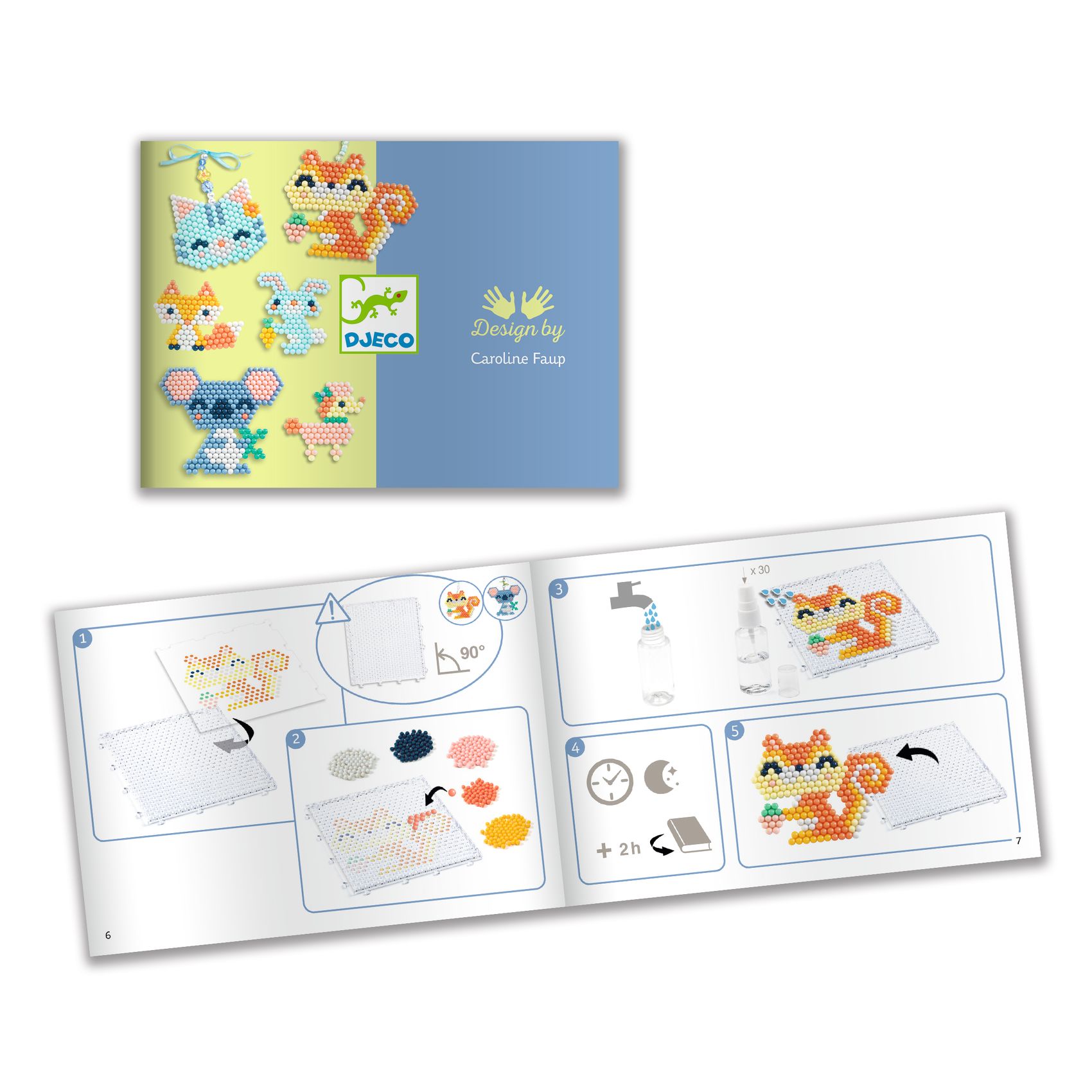 XL-set Vattenpärlor med Furry Friends Djeco