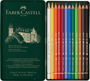 F&auml;rgpennor Polychromos Metalletui 12-pack Faber-Castell