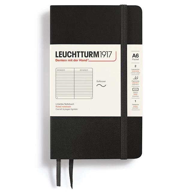 Anteckningsbok A6 Soft Linjerad Black Leuchtturm1917