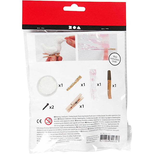 Produktbilde 3 for Mini DIY Kit, fugl på klemme, 1 sett