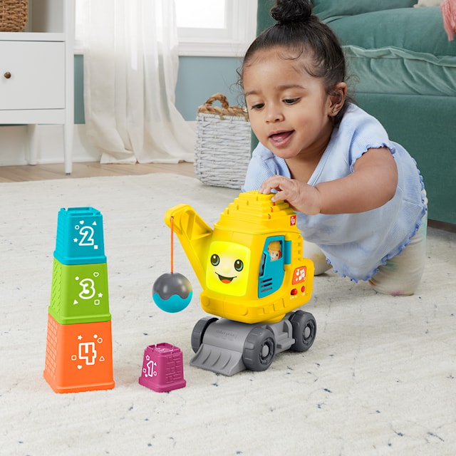 Produktbild 4 för Fisher-Price Count And Stack Crane Interaktiv Grävmaskin (SE/FI/NO/DK)