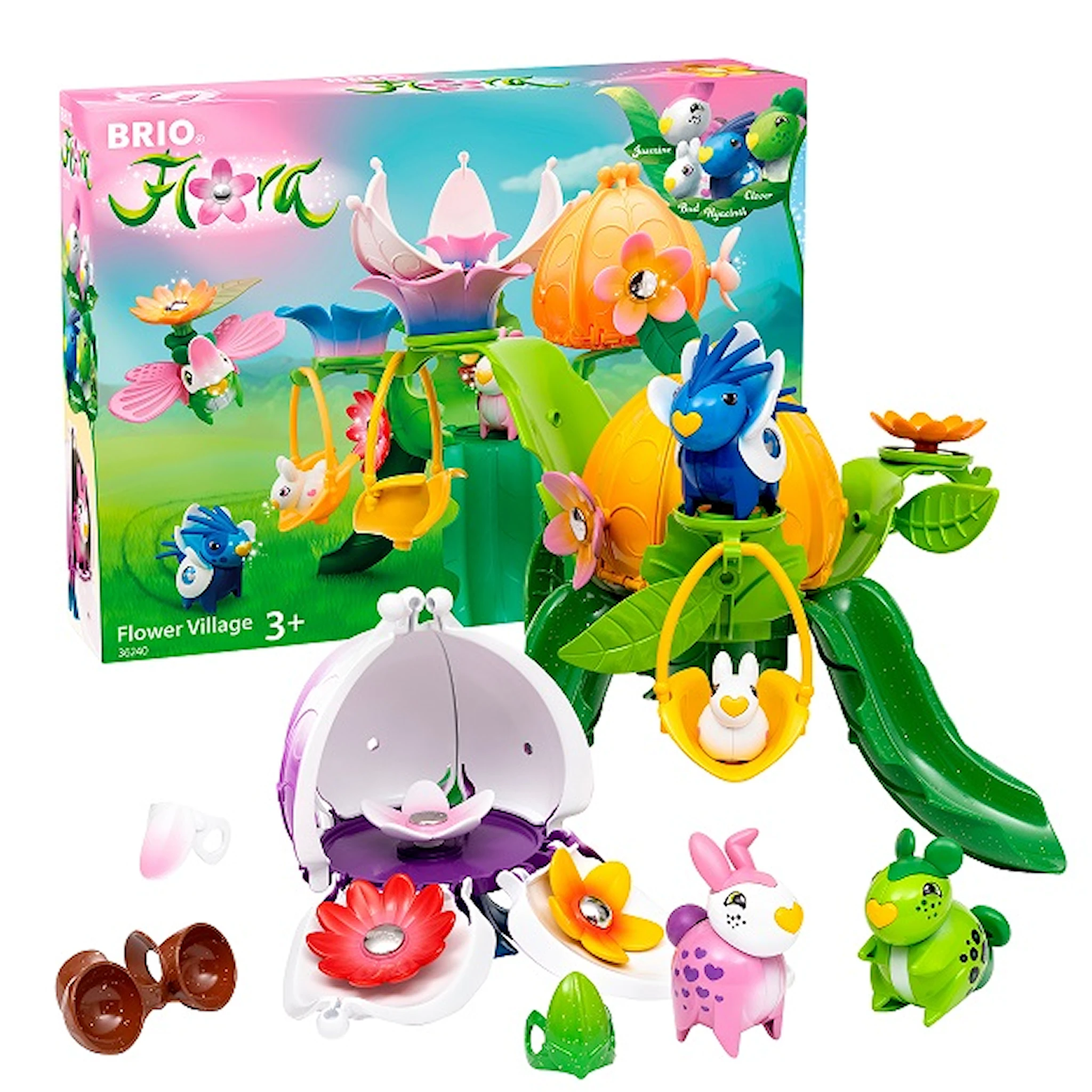 Produktbild för Flora Blomsterbyn Lekset (36240) Brio