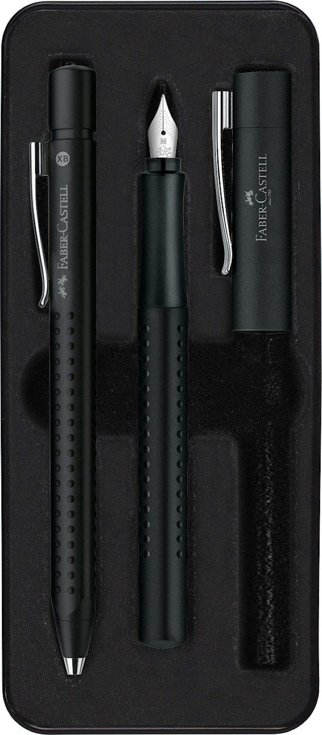 Produktbild 1 för Presentset Grip 2011, 1 Reservoarpenna + 1 Kulspetspenna + XB Refillpatron, Faber-Castell