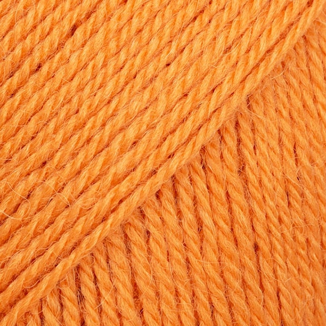 Flora Uni Colour Garn Ullmiks 50 g tangerine 29 Drops