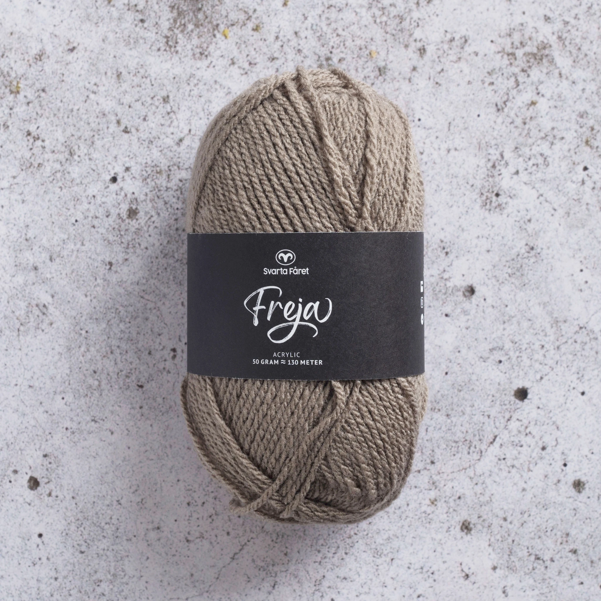 Produktbilde for Freja Garn Akryl 50 g Svarta Fåret