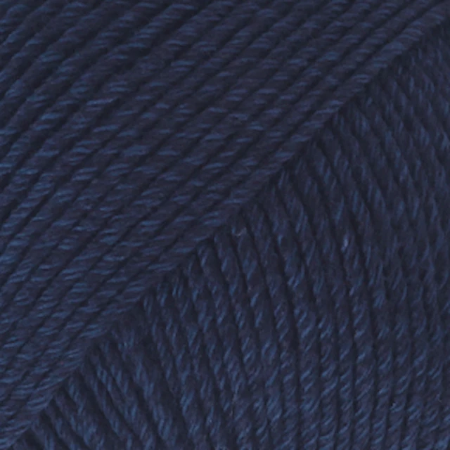 Cotton Merino Uni Colour Garn Ullmix 50 g Navy 08 Drops