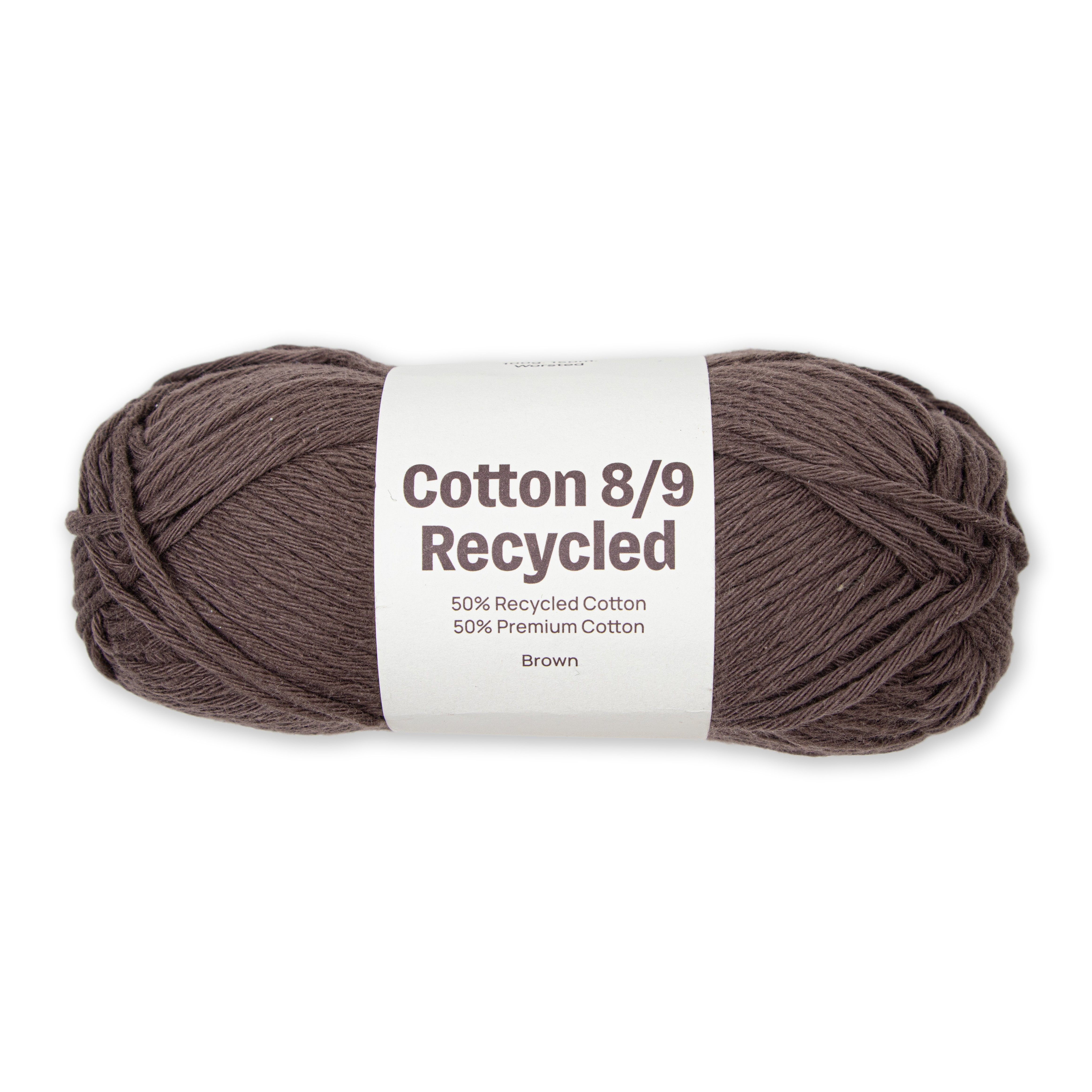 Cotton 8/9 Garn 100g Recycled Brown A127 Adlibris