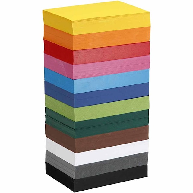 Produktbilde 1 for Creativ kartong, A6, ark 105x148 mm, 180 g, ass. farger, 12x100 ark/ 1 pk.